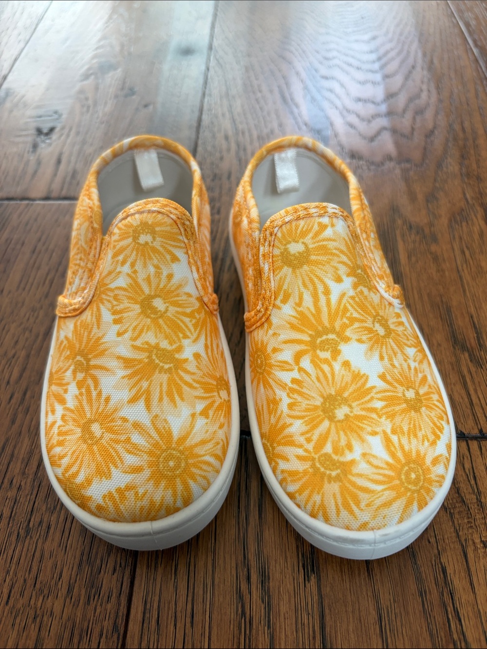Yellow Floral Slip-On Sneakers